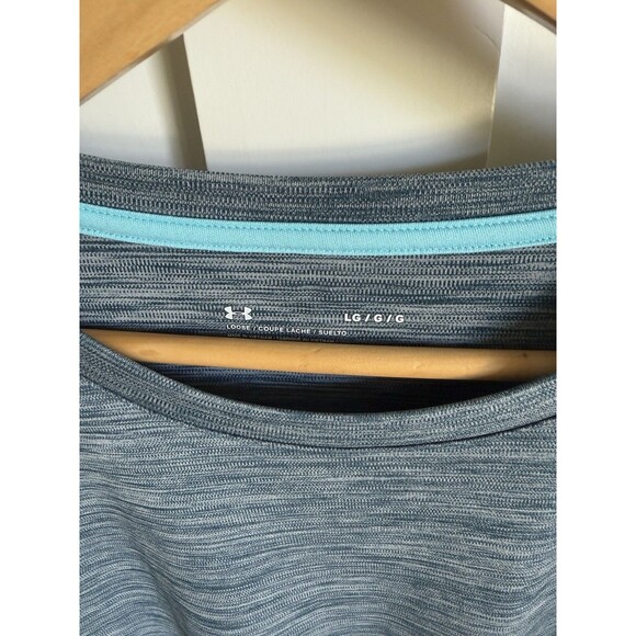 Men’s Coastal Blue Green Under Armour Loose Casual Athletic T-Shirt Sz Large - Picture 3 of 5